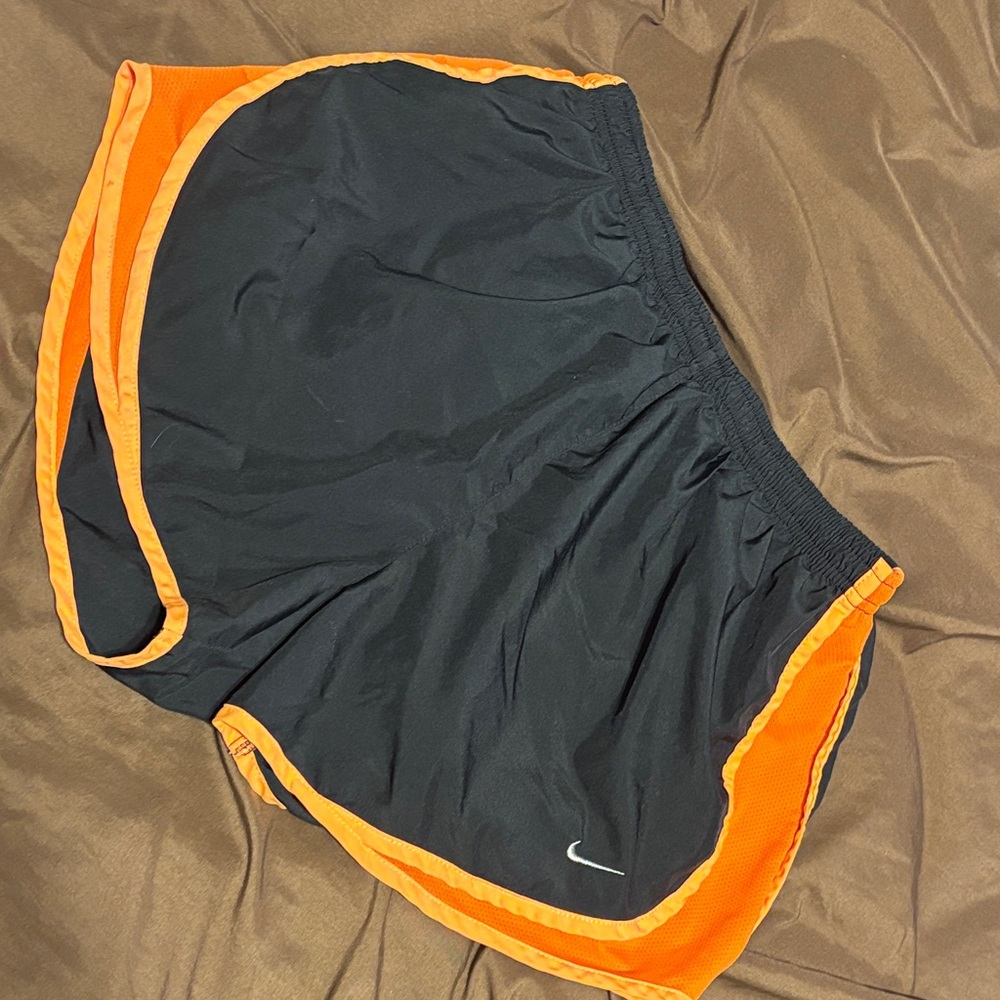 Nike Black Shorts with Orange Trim